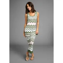LAURA SCOTT Strickkleid Strick Zickzack-Muster Grün 38
