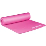 Relaxdays 2 x Yogamatte, 1 cm dick, für Pilates, Fitness, gelenkschonend, mit Tragegurt, Gymnastikmatte 60 x 180 cm, pink