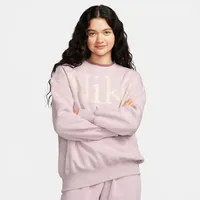 Nike Damen Pullover Sportswear Phoenix Fleece Sweatshirt FN3654-019 S - Platinum Violet/Smokey Mauve