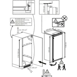 Beko BSSA210K4SN Einbaukühlschrank (175 l, 1215 mm hoch)