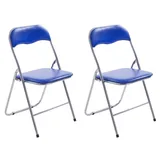 CLP - 2er Set Klappstuhl Felix blau/silber
