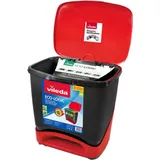 Vileda Kompakter Recyclingbehälter 142239 - Black / Red - One Size