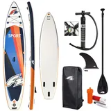 F2 Marken Stand Up Paddle Board Sport Touring SUP Orange + Basic Zubehör Paket