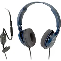 Amplicomms HS 100 LR|Stereo-Kopfhörer|Lautstärkeregler - Schwarz