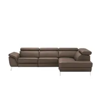 uno Ecksofa Leder  Dallas , braun , Maße (cm): B: 283 H: 74 T: 228.0