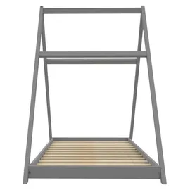 Weber Industries Hausbett Apache mit Lattenrost / Kinderbett 90x190 - Grau/ / Grau