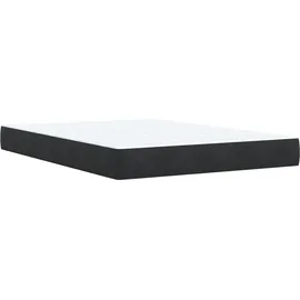 vidaXL Boxspringbett mit Matratze Schwarz 160x200 cm Samt