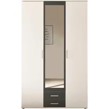Pol-Power Drehtürenschrank Hanau 120 x 196 x 54 cm Weiß/Graphit