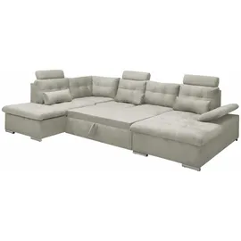ed exciting design Eckcouch Polyester 5-Sitzer U-Form Beige