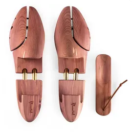 Blumtal TESTSIEGER Premium Schuhspanner Zedernholz - Schuhspanner Herren und Damen inkl. Schuhlöffel - Schuhdehner ergonomisch - Schuhweiter - Shoe Stretcher pflegend und geruchsbindend - Größen 38-47 - 42-43