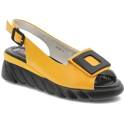 Gelbe Sandalen Artiker Modische Damenschuhe, 40