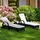 Outsunny Gartenliege 200 x 73 x 103 cm Schwarz