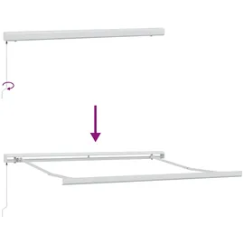 vidaXL Markise Einziehbar 300 x 250 cm anthrazit und weiß