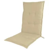 Gartenstuhlauflagen Hochlehner Auflagen, 120X50cm Gartenstuhl Auflage, Sitzauflagen Gartenmöbel Hochlehner UV-Beständig, Halteband & Kordeln, Stuhlkissen Für Gartenstühle Und Klappstühle,Beige,1 Pack