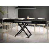WFL GROUP Couchtisch Cavetta U Schwarz Holz 120 x 76 x 80 cm