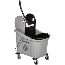 Homcom Reinigungswagen 36 Liter Grau