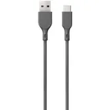 GP Batteries CC1N USB Kabel USB 3.2 Gen 1), USB A USB C Grau 1m, USB-A auf USB-C, 18W Schnellladekabel