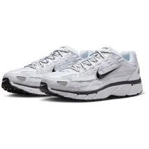 Nike P-6000 Herren White/Black/Metallic Silver 44