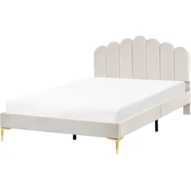 Beliani Sauvian 140 x 200 cm Cremeweiß