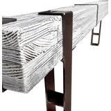 CHYRKA Massivholzbett Massivholzbett LL LEMBERG Balkenbett Doppelbett Loft Vintage Industrie weiß 180 cm x 200 cm