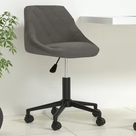vidaXL Bürostuhl Drehbar Samt Dunkelgrau