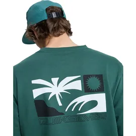 QUIKSILVER Fleecepullover Basic Graphic Crew Grün S