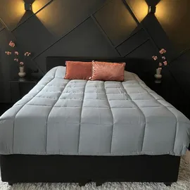 poyet motte made in france Warme Mikrofaser-Bettdecke, Stahl und Silber, 140 x 200 cm – Grau