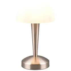 REALITY LED-Tischleuchte Canaria R59561107 nickel-matt, E14, 4,9 W, 470 lm, 3000 K