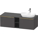 Duravit D-Neo Konsolenwaschtischunterbau wandhängend Graphit Matt 1400x550x459 mm - DE4950R34490000 DE4950R34490000