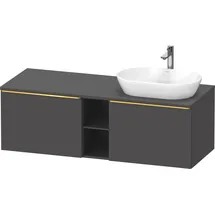 Duravit D-Neo Konsolenwaschtischunterbau wandhängend Graphit Matt 1400x550x459 mm - DE4950R34490000 DE4950R34490000