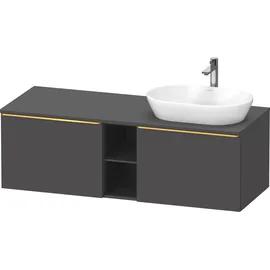 Duravit D-Neo Konsolenwaschtischunterbau wandhängend Graphit Matt 1400x550x459 mm - DE4950R34490000 DE4950R34490000