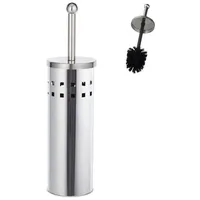 Relaxdays 2 x WC Garnitur rund im Set, Toilettenbürstenhalter,