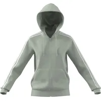 Adidas Essentials 3-Streifen Kapuzenjacke Damen, grün S