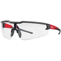 Milwaukee Milwauk Schutzbrille, transparent, 4932471881, Rot, 0 Brillen, One Size