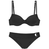 JETTE Bügel-Bikini, mit Zier-Accessoire, schwarz