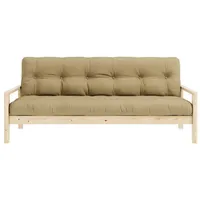 Karup Design Schlafsofa KNOB, mit Futonmatratze, verschiedene Farben, FSC®-zertifiziert, Kiefer beige