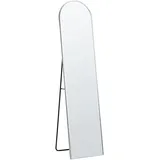 Moderner Standspiegel mit Rahmen klappbar oval silber Bagnolet