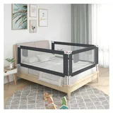 vidaXL Kleinkind-Bettschutzgitter Dunkelgrau 190x25 cm Stoff