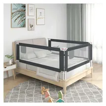 vidaXL Kleinkind-Bettschutzgitter Dunkelgrau 190x25 cm Stoff