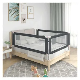 vidaXL Kleinkind-Bettschutzgitter Dunkelgrau 190x25 cm Stoff
