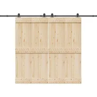 vidaXL Schiebetürbeschlag-Set 305 cm Stahl Schwarz