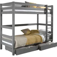 58 aufm Kessel Etagenbett Karolina 210x105x182 Hochbett Massivholz grau
