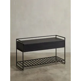 KADIMA DESIGN Sillaro 90 x 38 x 52 cm schwarz / schwarz