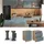 Vicco Schubladenschrank R-Line 60 x 60 x 81,5 cm Blau-Grau