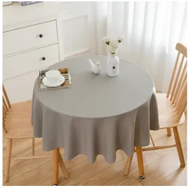 simurq Tischdecke Wasserabweisend Rund 160 x 160 cm Grau