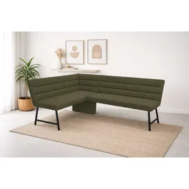 OTTO home Eckbank OTTO HOME "Oregon Küchenbank, Polsterbank, Esszimmerbank, 177x140 cm", grün, B:177cm H:90cm T:140cm, Massivholz, Metall, Polyester, Sitzbänke, Eckbank, Moderne Bank und Farben, Sitzplatzanzahl: 4/5, Frei in Raum stellbar