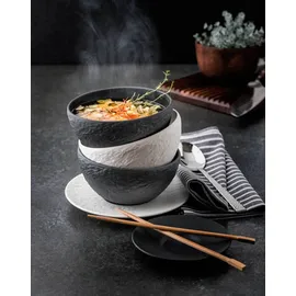 Villeroy & Boch Manufacture Rock Bol schwarz 4-tlg.