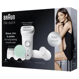 Braun Silk-épil 9 9-865 weiß/silber