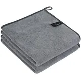 VIVOTE Microfaser Gästehandtücher, Super Weiches und Saugfähiges Handtuch, Microfaser Hängetuch für Küchen und Bad, Trockene Hand Handtücher, 40×40cm Gästehandtuch, Küchenhandtücher, 2 Stück Grau