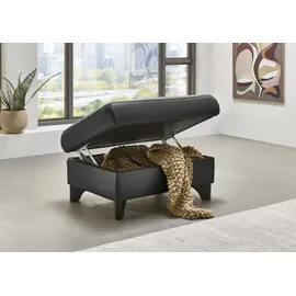 die planbar Hocker Aufklappbar mit Stauraum 65 x 45 x 0 cm Grau/Schwarz
